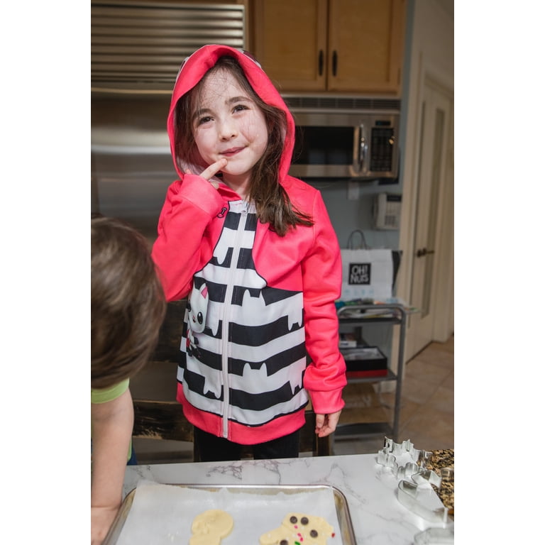 Sweat Long à Capuche Gabby's Dollhouse Pour Filles 3-10 Ans - Design Gabby Et Pandy Paws, 100% Coton