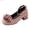 Pink, variant on Children Shoes Thick High Heel Sandals Fashionable Diamond Bow Small High Heel Princess Sandals Tween Girls Closed Toe Sandals With Heel Size US:13