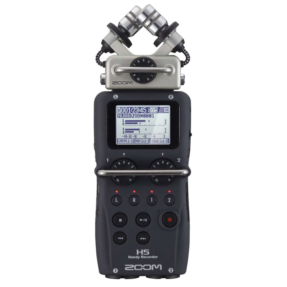 Zoom H5 Recorder with Interchangeable Microphone System with Rycote Mini Windjammer for Zoom H5