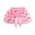 thumbnail image 2 of uublik Floral Skirts for Girls Pink with Shorts High Waist Tulle Skirts A-line Mesh Skirt Mini Tutu Skirts Dress Size 3T-8, 2 of 5