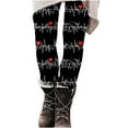 thumbnail image 2 of BLTIBY Valentine's Day Leggings for Women Spring Summer Mardi Gras Printed High Waisted Tummy Control Fashion Casual Yoga Pants Black S, 2 of 7