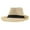 Beige, variant on Womens Straw Fedora Hat with Raw Edge Beach Vacation Wide Brim Breathable Casual Jazz Cap Summer Sun Protection Beige
