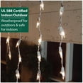 thumbnail image 3 of Brite Star 100-Count Stay-Straight Clear Window Icicle Lights Set - White Wire Mini Lights, 3 of 4