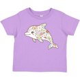 thumbnail image 3 of Inktastic Cute Flowered Dolphin Girls Toddler T-Shirt, 3 of 5