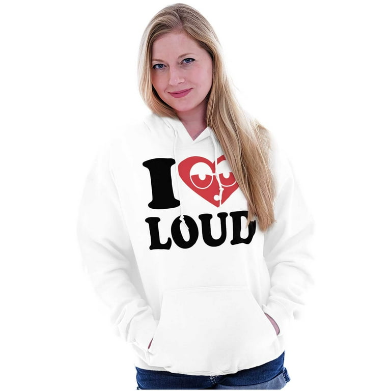 I Love Loud Heart Eyes Funny EDM Pot Hoodie Sweatshirt Women Men Brisco Brands 2X Walmart