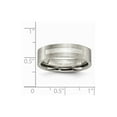thumbnail image 2 of Titanium Flat 6mm Sterling Silver Inlay Brushed Band Ring - Size 6, 2 of 2
