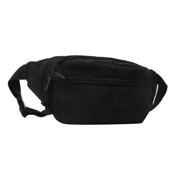 TIERPOP Fanny Pack Corduroy Waist Bag Travel Sport Bag for Girl Women Waist Pack