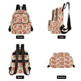 thumbnail image 2 of Quilted Backpack Fashion Backpack 11.41 * 6.1 * 14.17 Inch Women's Fashion Backpack Picnic Shopping Travel Out Sports backpack Large Red Flowers, 2 of 7