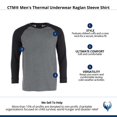 thumbnail image 4 of CTM  Thermal Underwear Raglan Sleeve Shirt (Men), 4 of 4