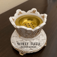 thumbnail image 1 of White TUTU Incense Burner - White Gold, 1 of 1