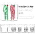 thumbnail image 7 of Aislor Kids Girls Christmas Striped Candy Cane Bodysuit Jumpsuit Performance Dancewear Size 6-16 Red 10, 7 of 7