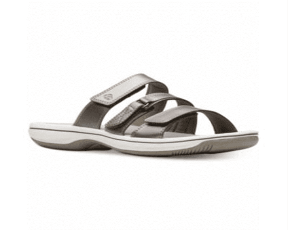 Clarks Women's Cloudsteppers Brinkley Coast Slide Sandals White Size 12