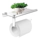 thumbnail image 2 of Soporte de papel higiénico con estante para teléfono, dispensador de rollo de papel higiénico cromado pulido de acero inoxidable, soporte de papel higiénico montado en la pared para baño Adepaton 2035020, 2 of 9