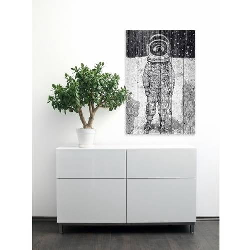 "A New World" Painting Print on White Wood