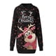 thumbnail image 5 of Vestido corto de sudadera con capucha y bolsillos con estampado navideño para mujer informal a la moda Pompotops hdfakjf453, 5 of 6