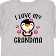 thumbnail image 4 of Inktastic I Love My Grandma with Cute Penguin and Hearts Girls Long Sleeve Toddler T-Shirt, 4 of 5