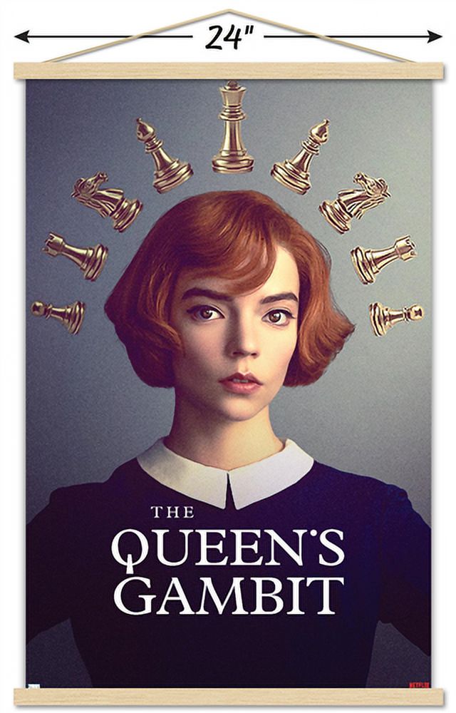 Netflix The Queen's Gambit - Chess Wall Poster with Magnetic Frame, 22.375" x 34"