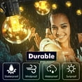 thumbnail image 3 of Outdoor Solar String Lights Warm and Colored 50FT 25 LED Lights Waterproof with 8 Lighting Modes USB Charging for Outside Patio Deck Backyard Decor, 3 of 11