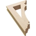 thumbnail image 6 of Ekena Millwork 3 1/2"W x 16"D x 28"H Imperial Traditional Rough Cedar Woodgrain TimberThane Bracket, Primed Tan, 6 of 6