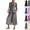 46# Gray, variant on Cotton Linen Outfits Womens 2 Piece Blazer Jacket and Wide Leg Culottes Set Professional Casual Matching Suit Sets White XXL