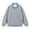 #161-Gray, variant on Unisex Sporty Loose Fit Button-Up Collar Long Sleeve Fake Two-Piece Jacket Solid Color Lightweight Stretchy Polyester Spandex Blend