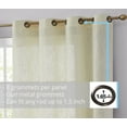thumbnail image 2 of THD Serena Faux Linen Textured Semi Sheer Privacy Light Filtering Window Grommet Thick Short Curtains Drapery Panels for Bedroom & Living Room, 2 Panels, 2 of 6