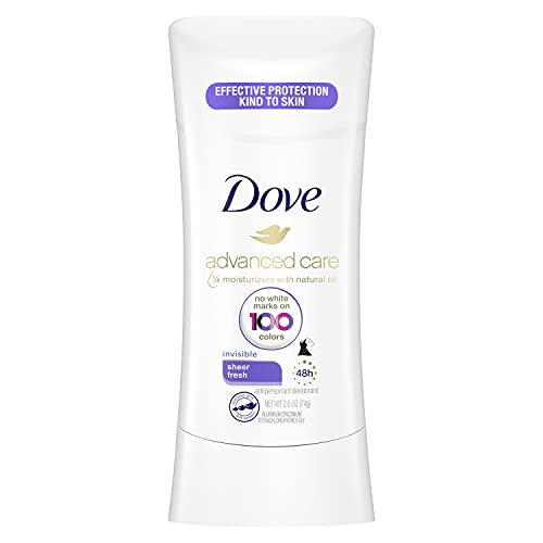 Dove Advanced Care Invisible Antiperspirant Deodorant Stick No White Marks on 100 Colors Sheer