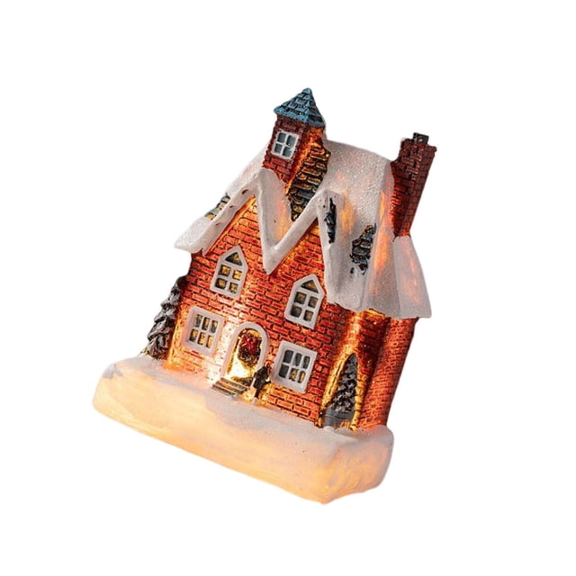 Advancent Resin Christmas Scene Snow House LED Decoration Set Village Desktop Kits de decoración para fiestas Casa S2301D