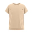 thumbnail image 6 of ShomPort Women's Nursing Tops for Breastfeeding Oversized Short Sleeves Side Splits Hidden Zipper Maternity Top, 6 of 7
