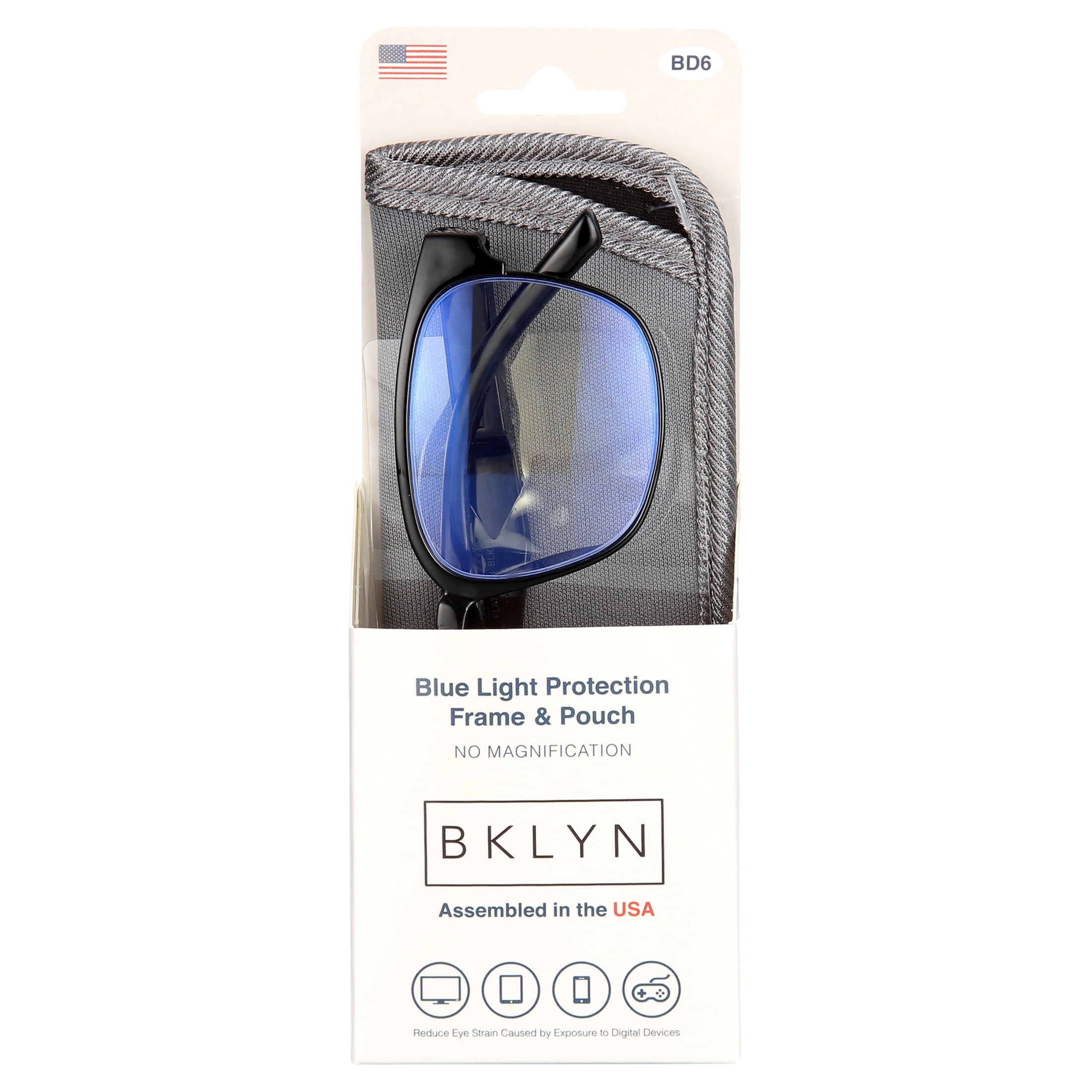 Bklyn Flatbush Men's Plastic Blue Light Readers Navy, 1 Pair
