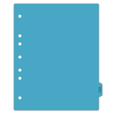 Carstens - Heavy Duty Rehab & Therapy Plastic Ring Binder Dividers, Side Tab, 1/9 Cut, Tab 8 Position, US Letter, Pack of 10, (2616-08) - Ideal Medical Chart Dividers for 3 Ring Binders