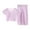 Purple, variant on ZACPNCV Girls 2 Piece Outfits Kids Short Sleeve T Shirts Wide Leg Pants Clothing Sets Black 10-12 Years