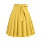 thumbnail image 4 of Karight Womens Midi Skirt Swing A-line Vintage Casual Elastic Wide Waist Flared Skirt with Belt, 4 of 5