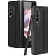 Qoosea pour Samsung Z Fold 3 Cas avec Porte-Stylo PU Cuir + PC Matériel Cas avec Kickstand Entreprise de Luxe Plein – image 1 sur 5