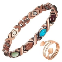 Wollet Copper Magnetic Bracelets for Women，Cateye Bracelet for Women Copper Ring