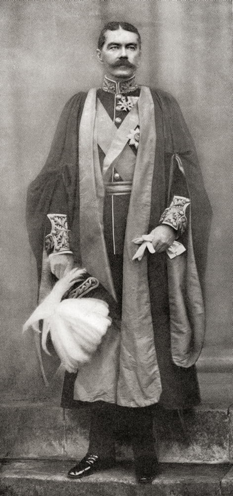 Lord Kitchener in the robes of an LLD- Doctor of Laws -of Cambridge University November 24th 1898 Field Marshal Horatio Herbert Kitchener 1st Earl Kitchener 1850 Canvas Art - Ken Welsh Design Pics (9