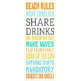 thumbnail image 2 of Studio, Sd Graphics 8x14 Black Ornate Wood Framed with Double Matting Museum Art Print Titled - Beach Rules I, 2 of 4