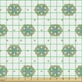 thumbnail image 2 of Modern Sofa Upholstery Fabric by the Yard, Geometrical Theme Abstract Hexagonal Motifs Along Small Rhombus Shapes, Decorative Fabric for DIY and Home Accents, Pale Teal Khaki White by Ambesonne, 2 of 5