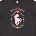 thumbnail image 4 of Inktastic You are Magical Pink and White Unicorn with Flowers Youth T-Shirt, 4 of 5