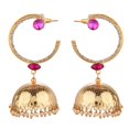 thumbnail image 1 of Efulgenz Indian Bollywood Traditional Wedding Jhumka Jhumki Earrings Jewelry Set, 1 of 4