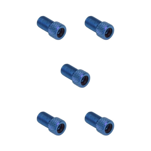 Advancent Paquete de 5 adaptadores de válvula Instalación práctica Convertidor de herramienta de bomba de tubo de tapa Presta de gran calidad Azul 5Conjunto