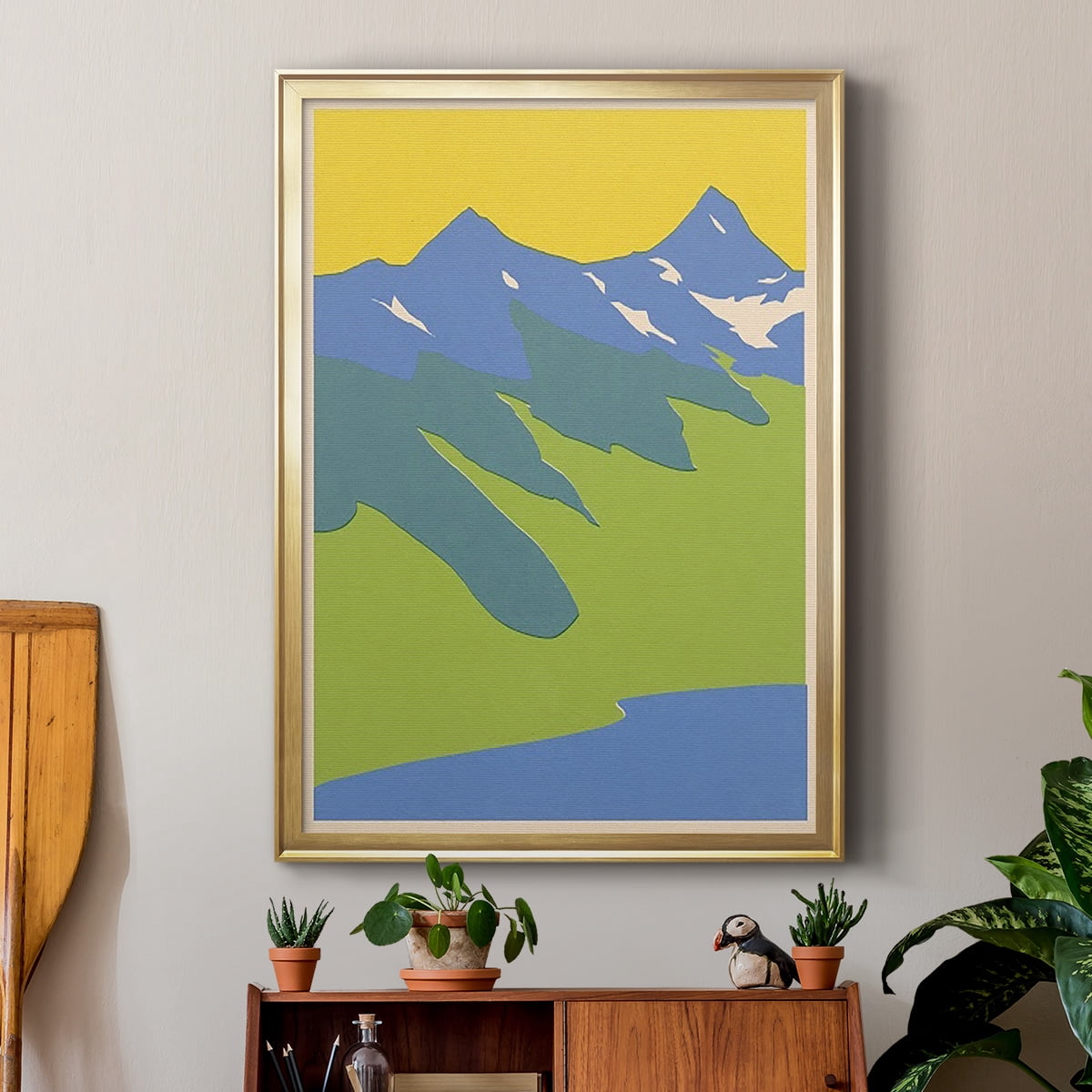 Bright Glacial Lake II Premium Framed Print, in Gold, Black, or Silver - Ready to Hang