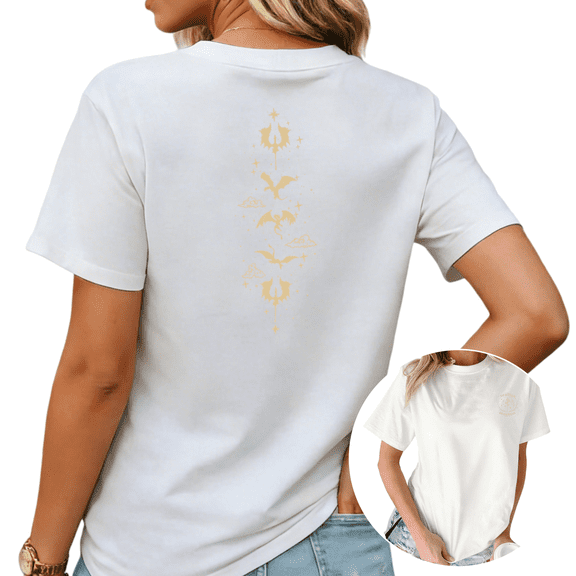 Prythian Night Court Illyrian Warrior Graphic Tees Womans Tshirt Shirts Black White S-5XL Tops