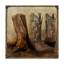 Trademark Fine Art 'Roped In Boots' Canvas Art by Art Licensing Studio