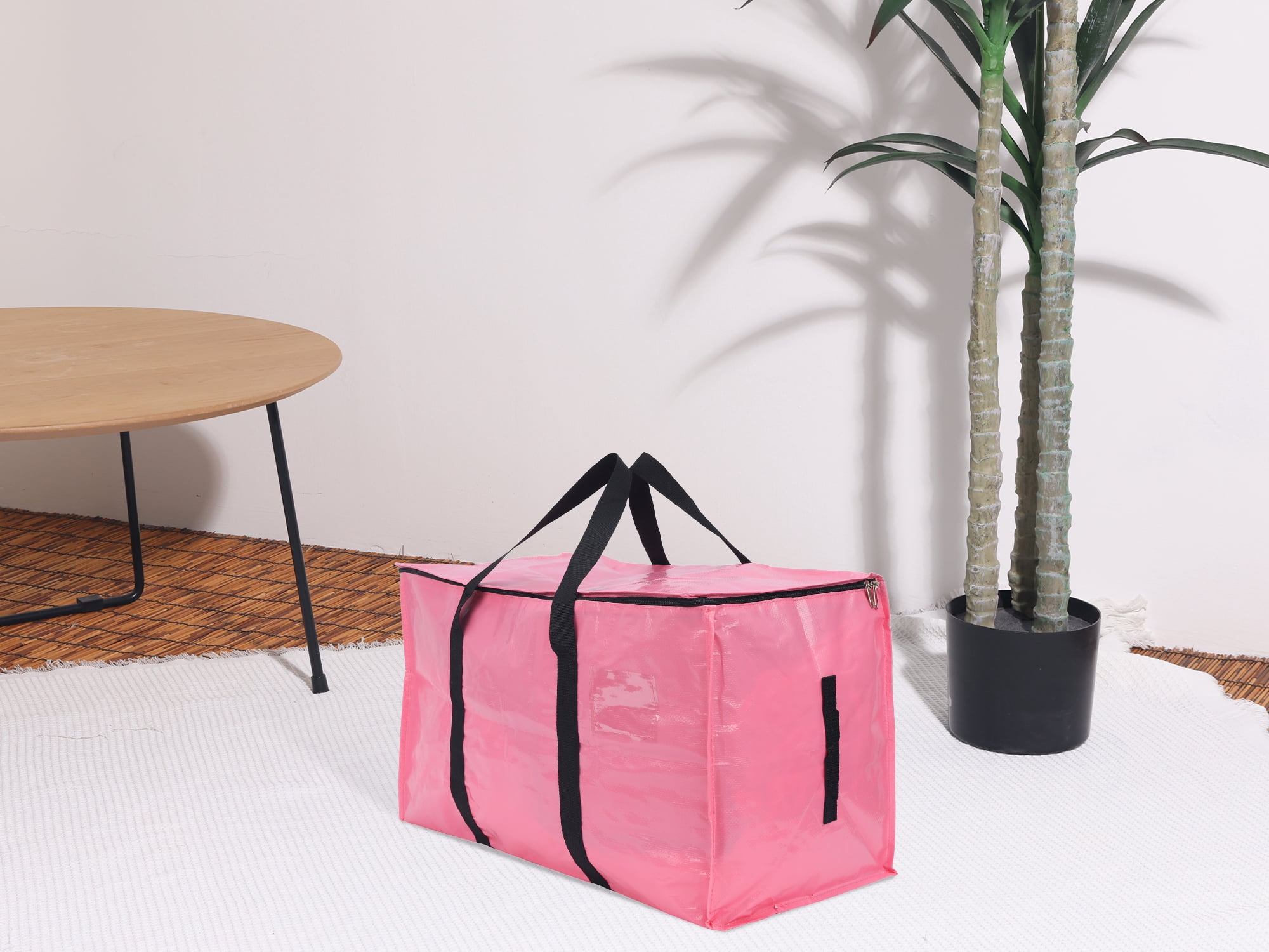 Unique Bargains 1 Pack Clothes Storage Bags Moving Bags Pink 27*14*15in