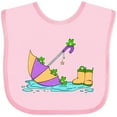 thumbnail image 3 of Inktastic Cute Frogs in a Umbrella with Boots Boys or Girls Baby Bib, 3 of 4