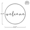 thumbnail image 4 of Rusted Orange Silver Metal 12" Print Welcome Circle Greeting, 4 of 5