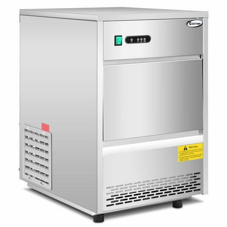maker ice machine costway 24h 70lbs freestanding automatic stainless commercial steel