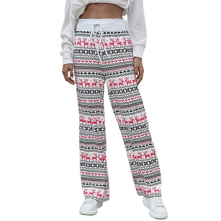 

Women s Comfy Casual Pajama Pants Floral Print Drawstring Lounge Pants Wide Leg S-3XL