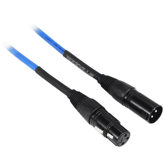 Rockville RCXFM50P-BL Blue 50' Female to Male REAN XLR Mic/Speaker Cable